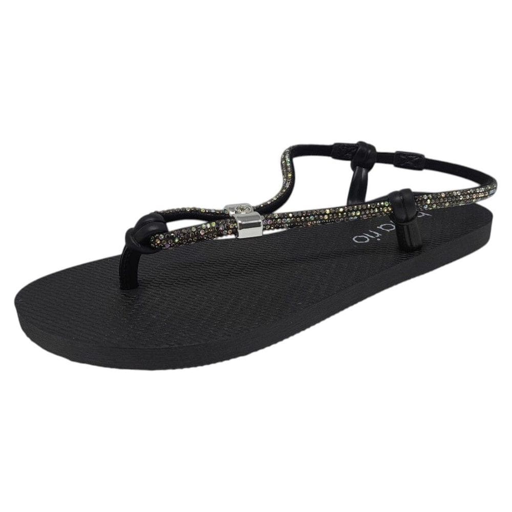 Sandália Feminina Rasteira de Dedo Strass Leve Beira Rio