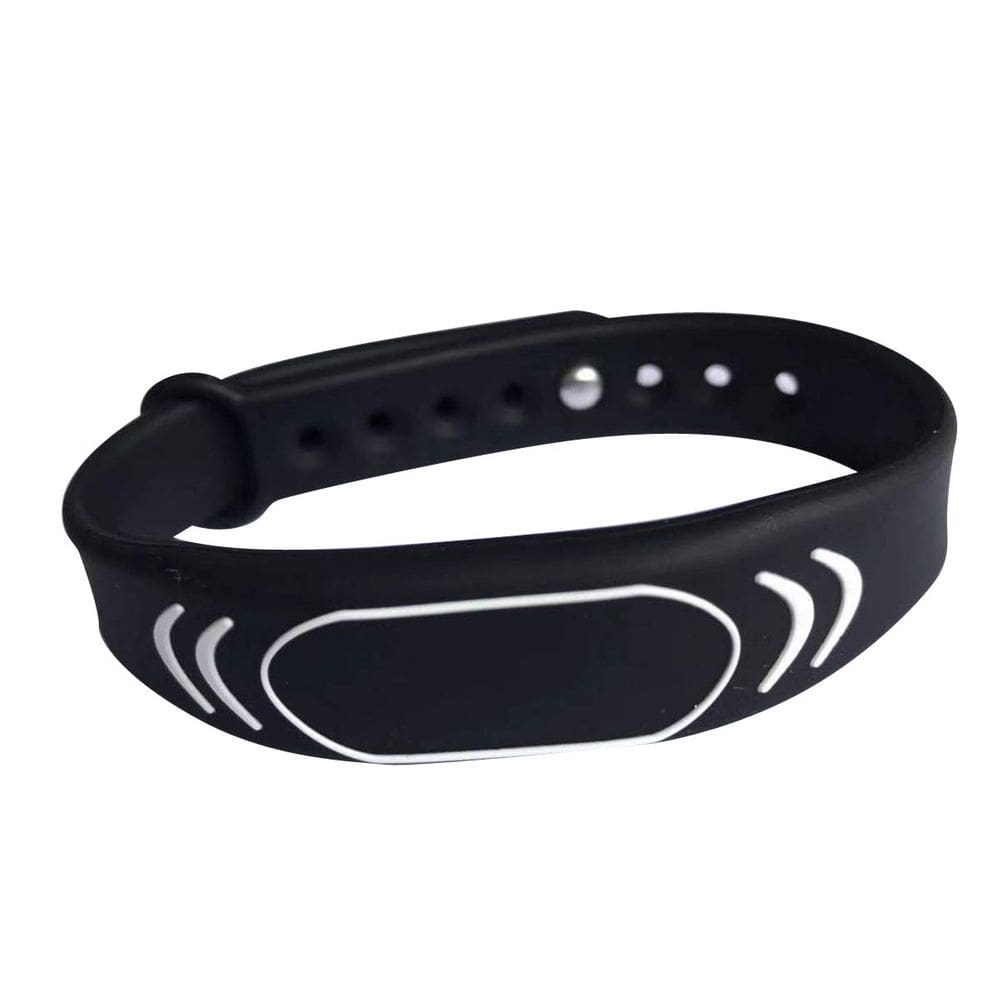 Pulseira Rfid De 13.56Mhz Silicone Ajustavel - Cor Preto