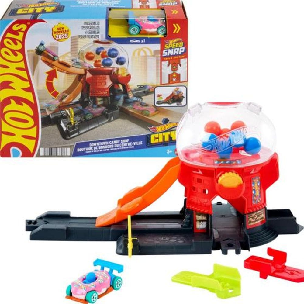 Hot Wheels City Pista de Brinquedo Loja de doces - Mattel
