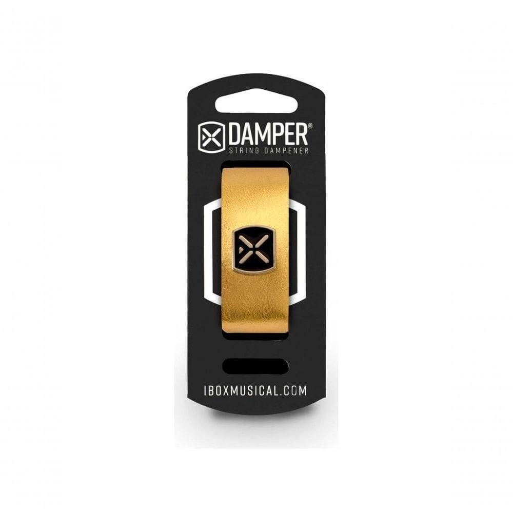 Damper Em Couro autêntico E Tag Em Metal Dourado Metalico Dmmd02