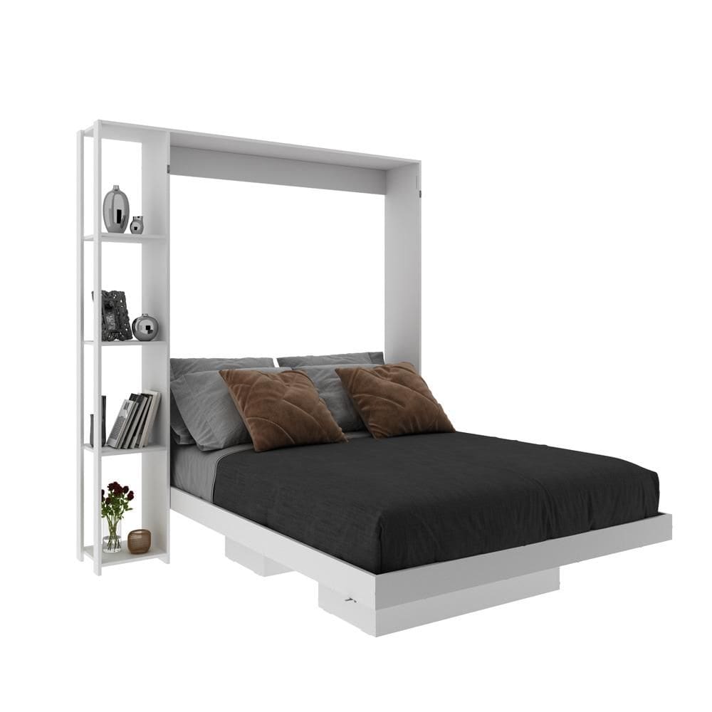 Cama Articulada de Casal com 4 Prateleiras e 2 Nichos CM8014 Branco - Tecno