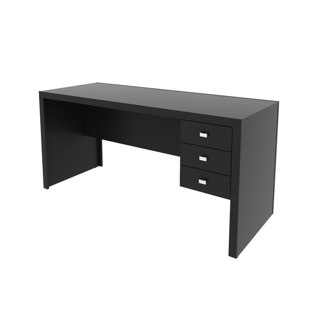 Mesa Escritório com 3 Gavetas ME4113 Preto - Tecno