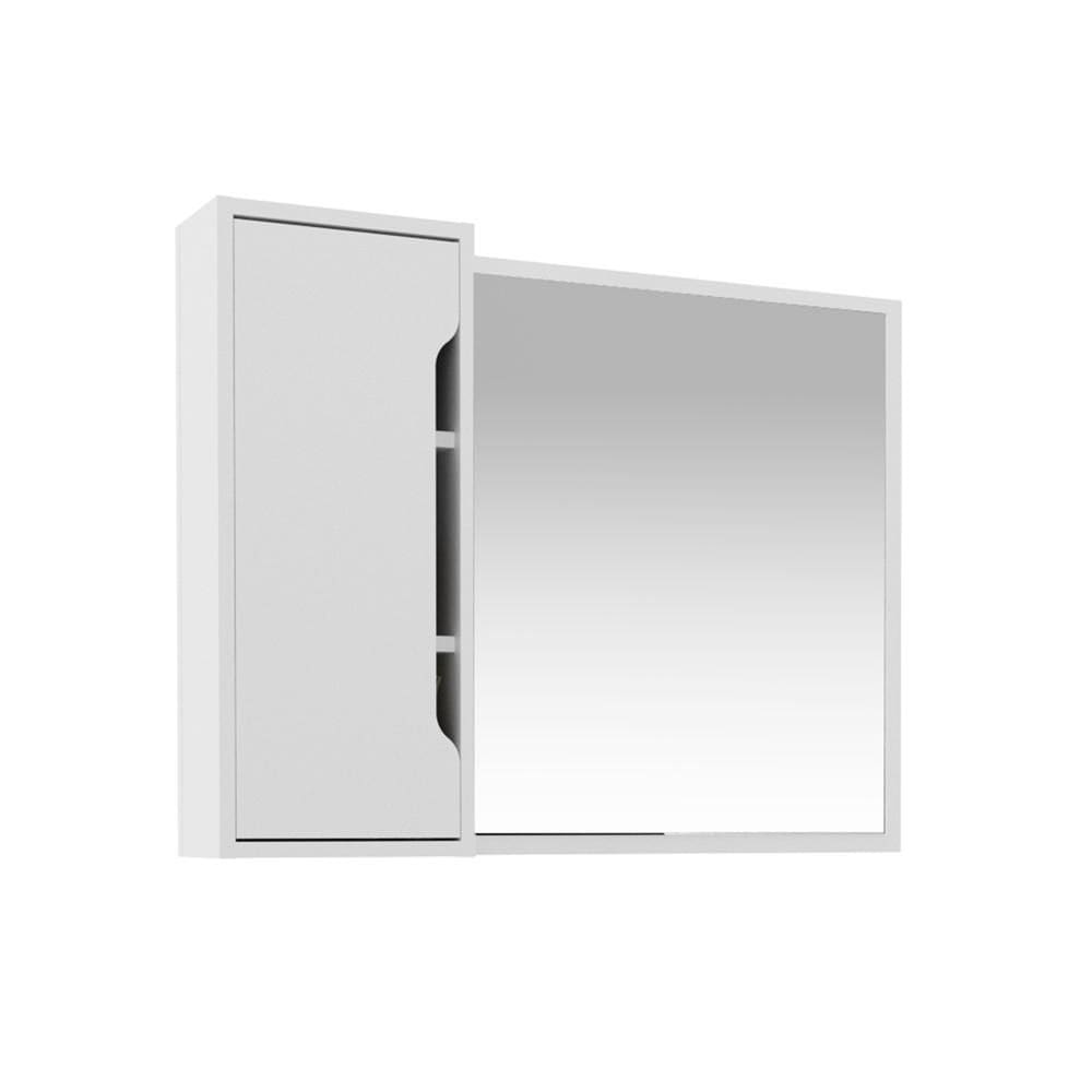 Espelheira para Banheiro BN3645 com 1 Porta 80x60cm Branco - Tecno