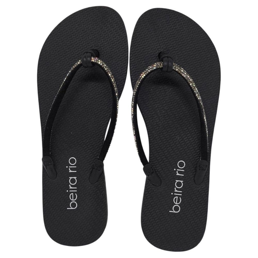 Chinelo Feminino de Dedo Strass Leve Estilo Charme Beira Rio