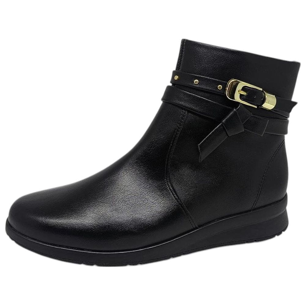 Bota Feminino Conforto Anabela Estilo Cano Baixo Comfortflex