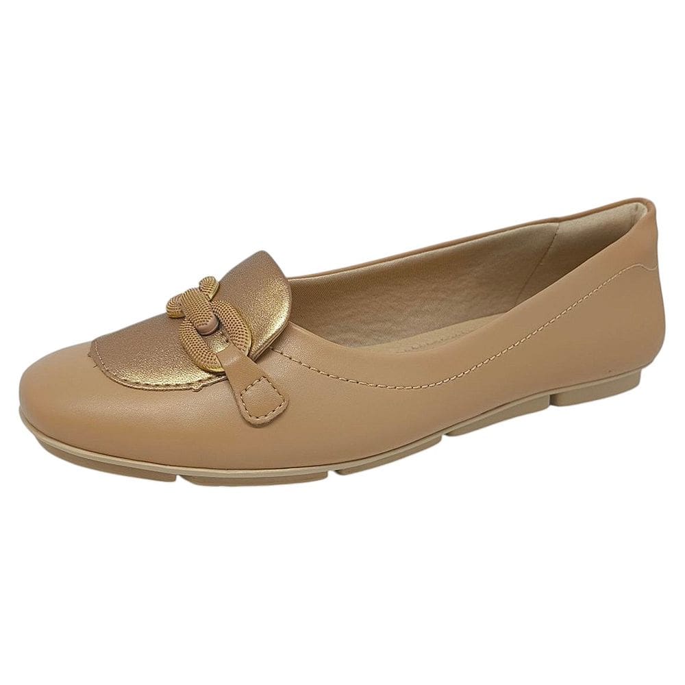 Sapatilha Feminina Conforto Leveza Metalizada Comfortflex