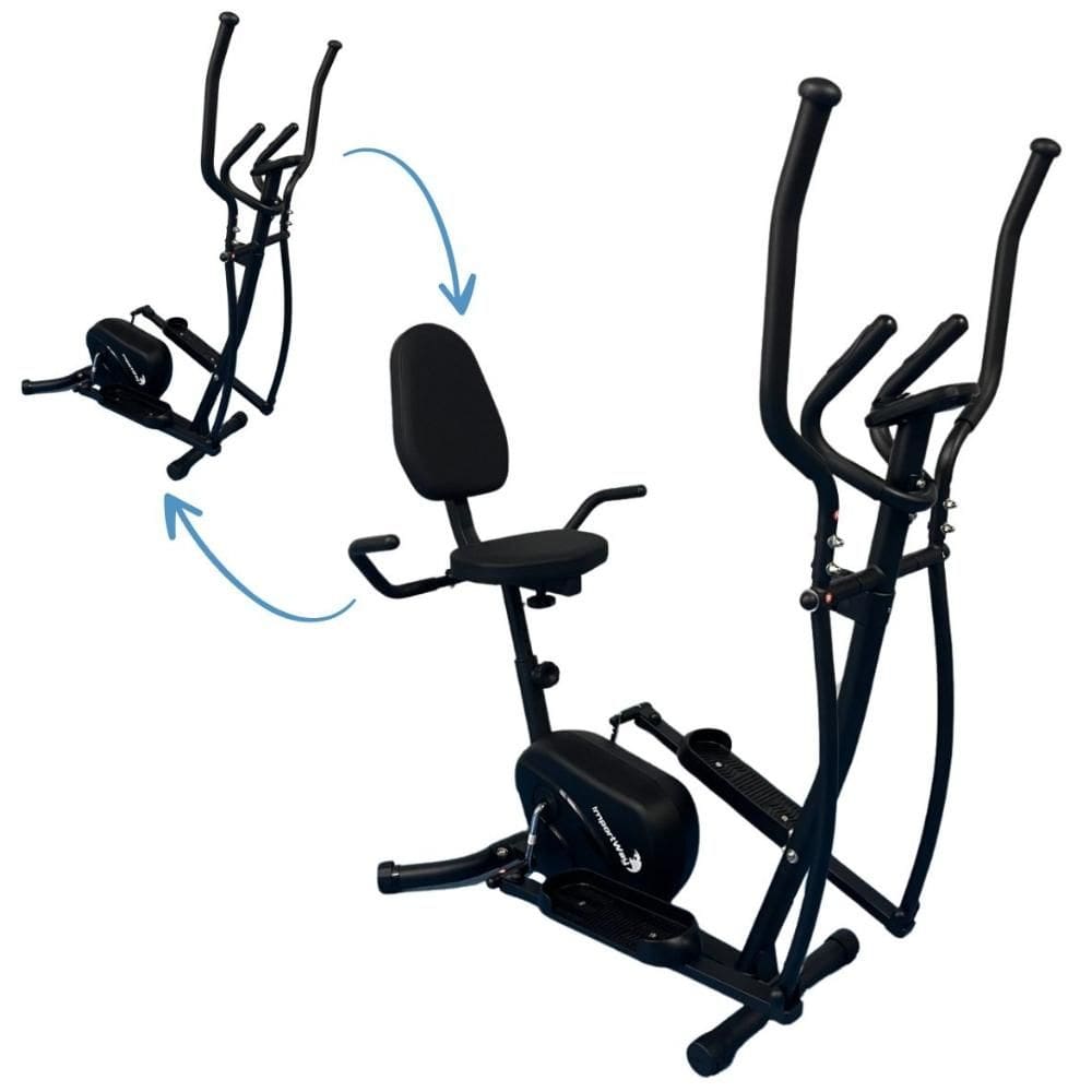 Bicicleta Ergométrica Horizontal e Elíptico com Monitor IWF004 IMPORTWAY