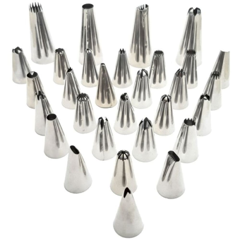 Jogo Bico De Confeitar Inox Com 30 Unidades