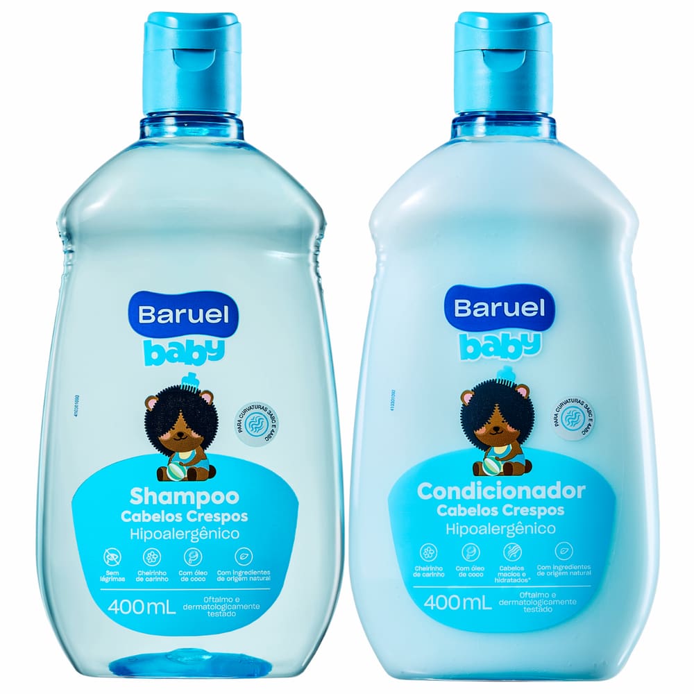 Shampoo e Condicionador Baruel Baby Cabelos Crespos