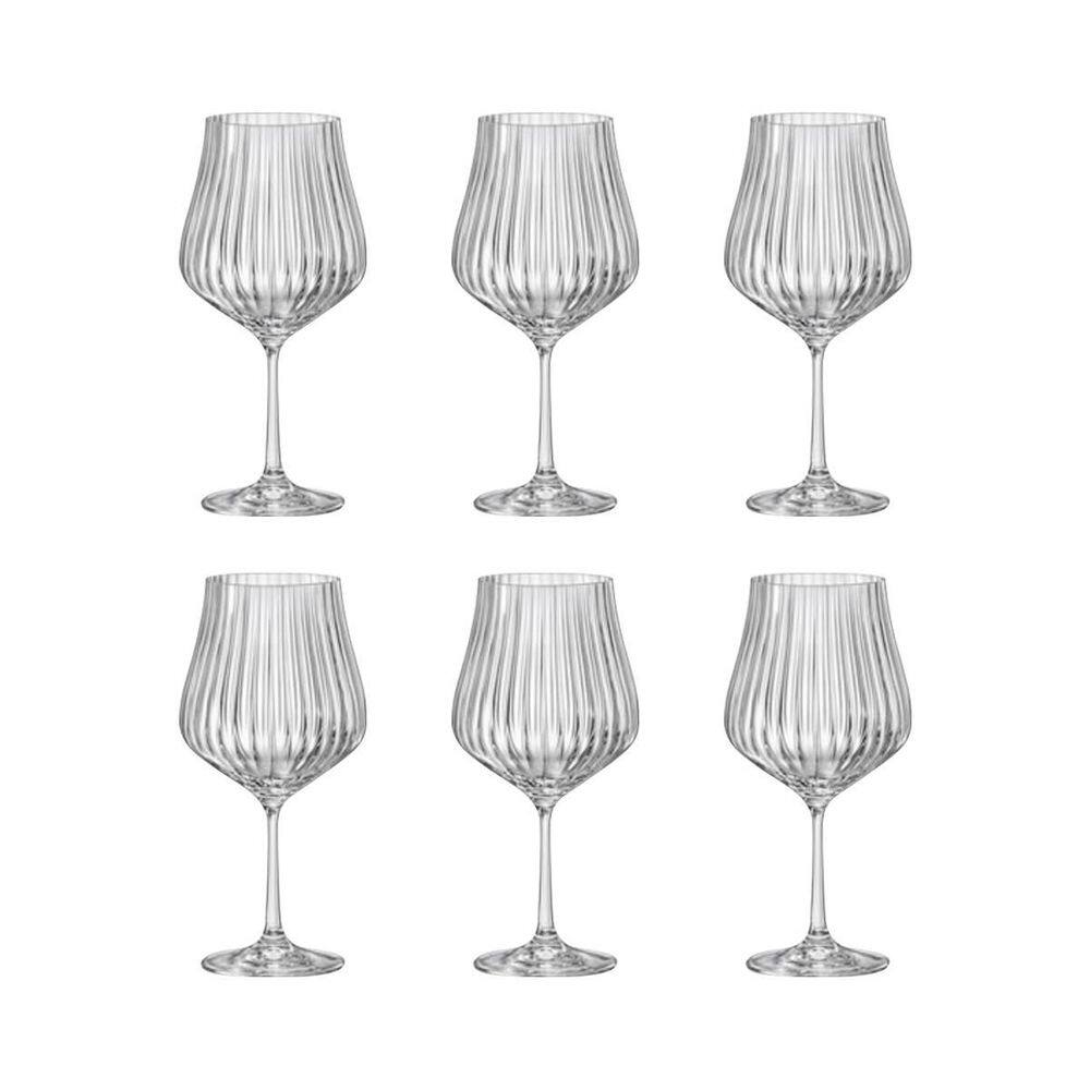 Jogo 6 Taças Cristal Bourgogne Ou Gin 600 Ml Linha Tulipa