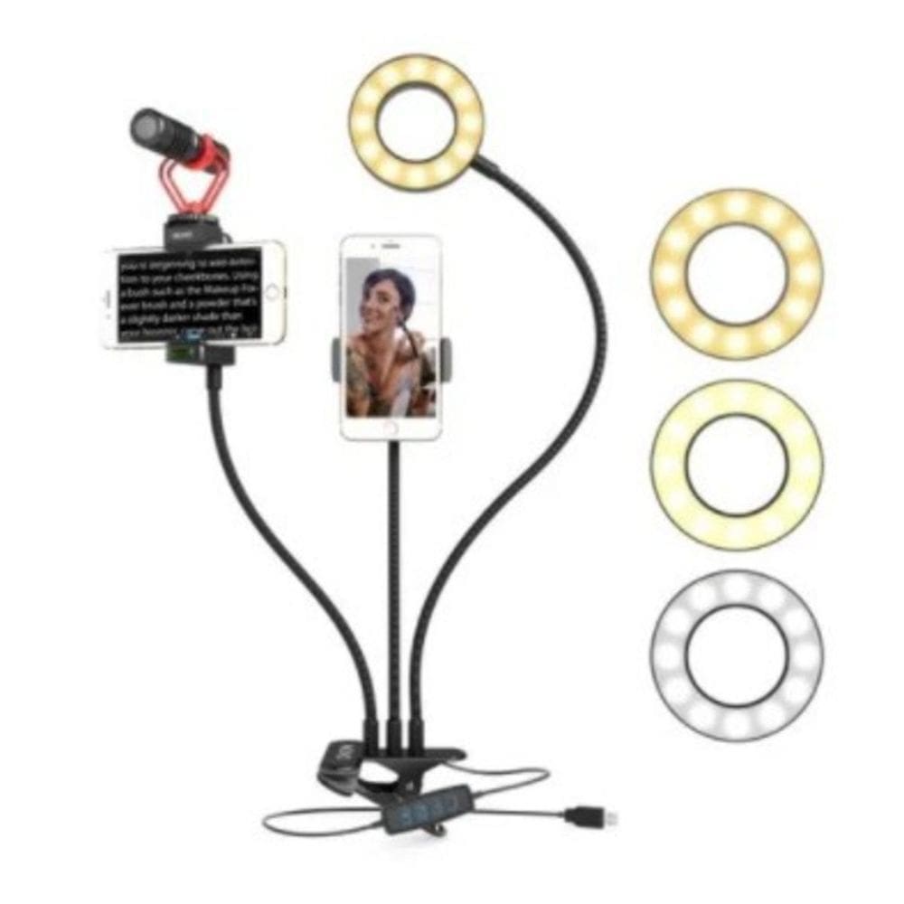 Iluminador Ring Light Live Stream 2 Suporte Para Smartphone