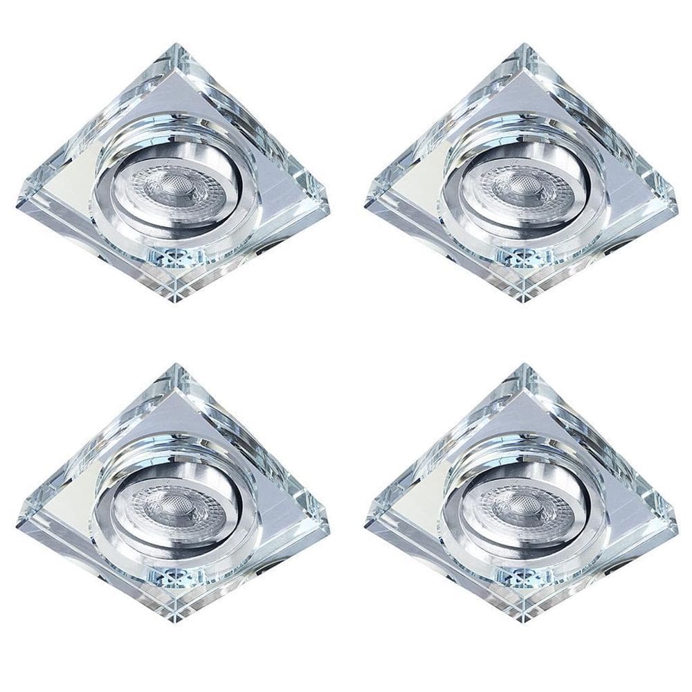 Spot de Cristal Transparente - Kit com 04 Spot