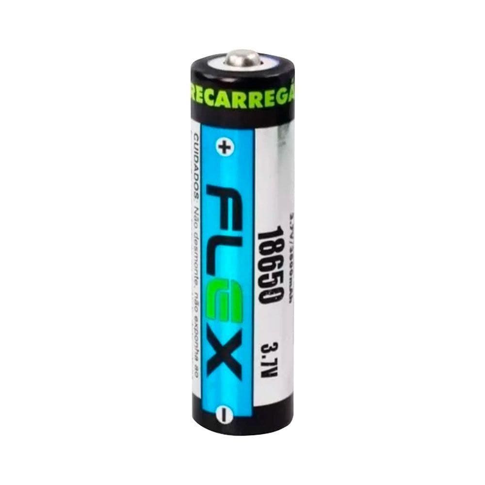 Bateria Recarregável Flex Fx-l18650 Lithium 3,7 V 3800 Mah - Ac3085