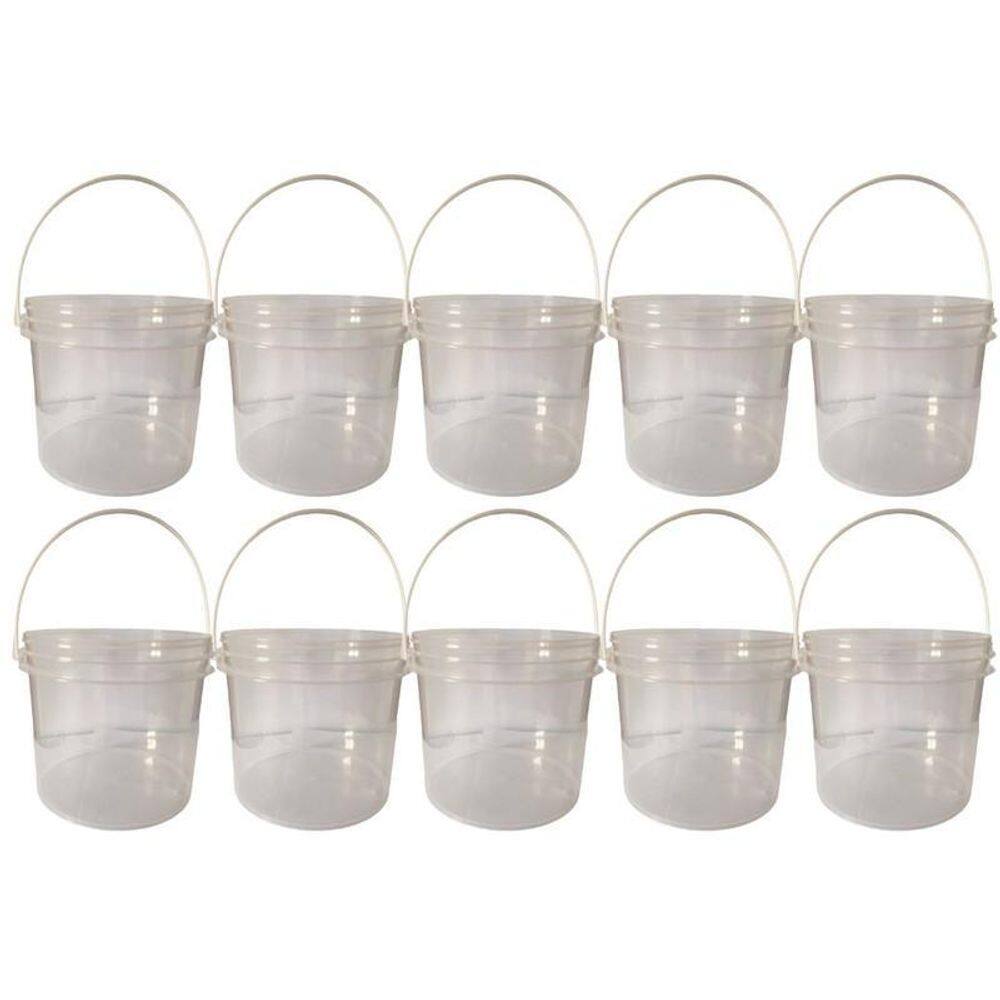 Balde Transp 2.2L Alça Plast P Pão De Queijo 10 Pçs