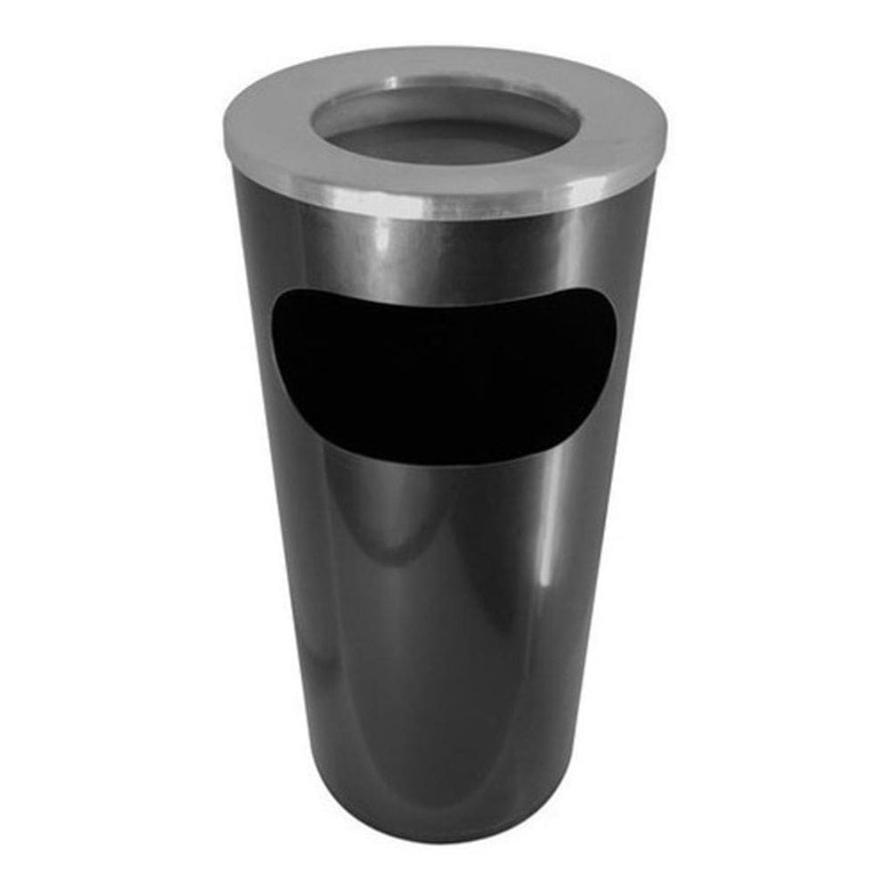 Cinzeiro Lixeira Em Plástico Com Aro Em Alumínio