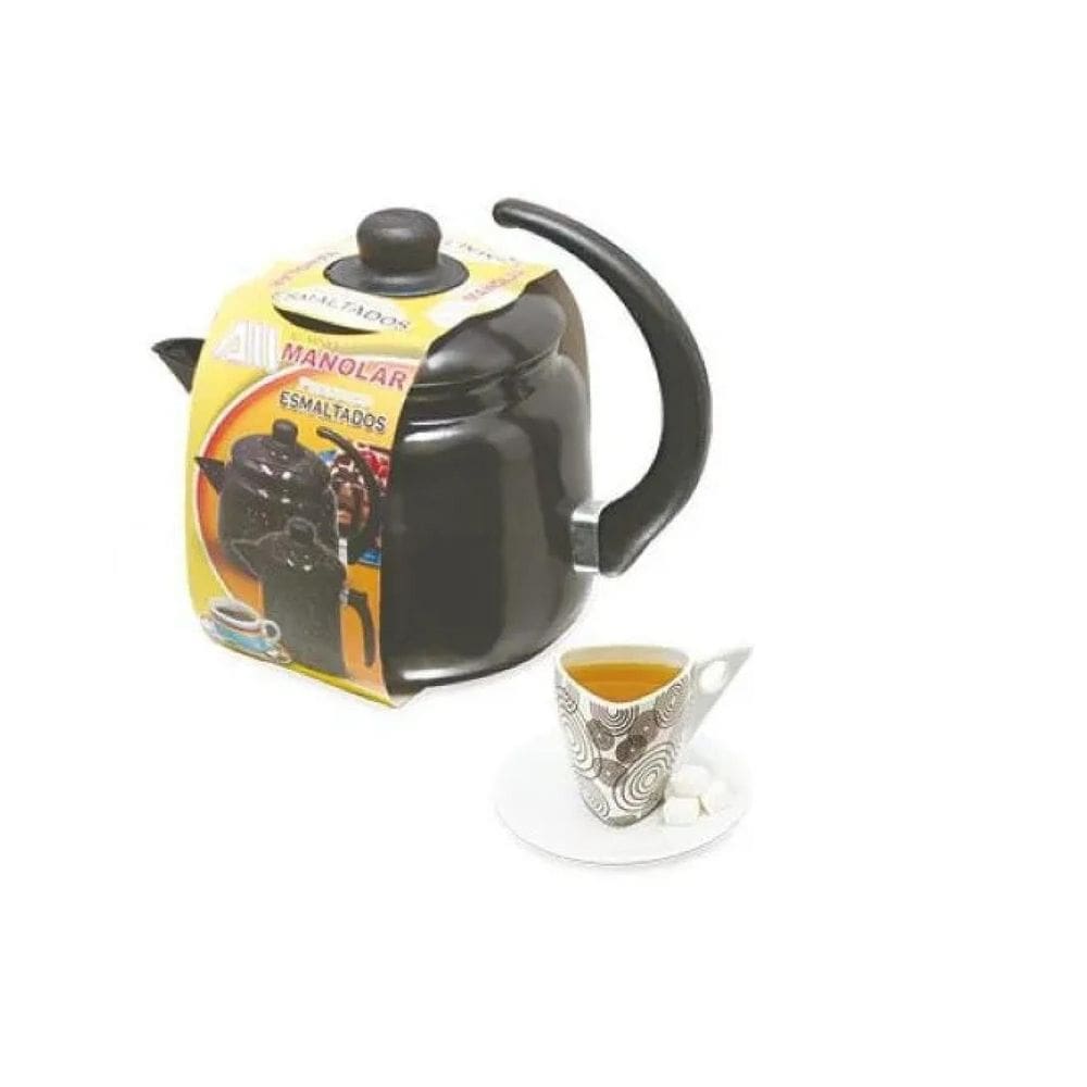 Chaleira Esmaltada Preta Indução 2 Litros Nº 18