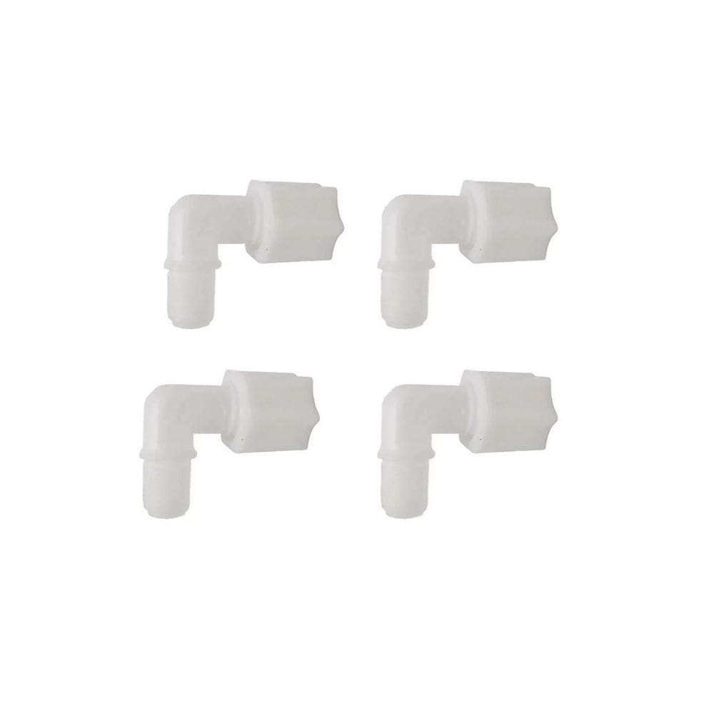 Kit 4 Conector Cotovelo Macho Nylon Mangueira 1/4 Rosca 1/8