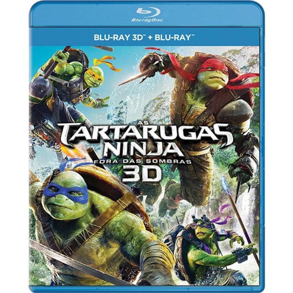 Blu-Ray - As Tartarugas Ninjas - Fora Das Sombras 3D + 2D