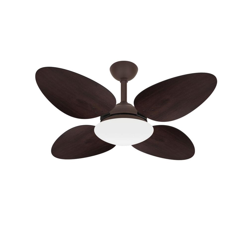 Ventilador De Teto Marrom Silencioso 4 Pás Trevo Ventax 110V