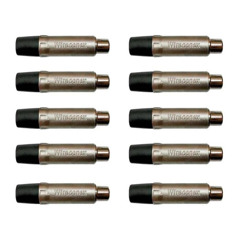 Kit Plug Rca Femea Nickel Plt Wc 1222 Fl Bk Ni 10Un Wirec