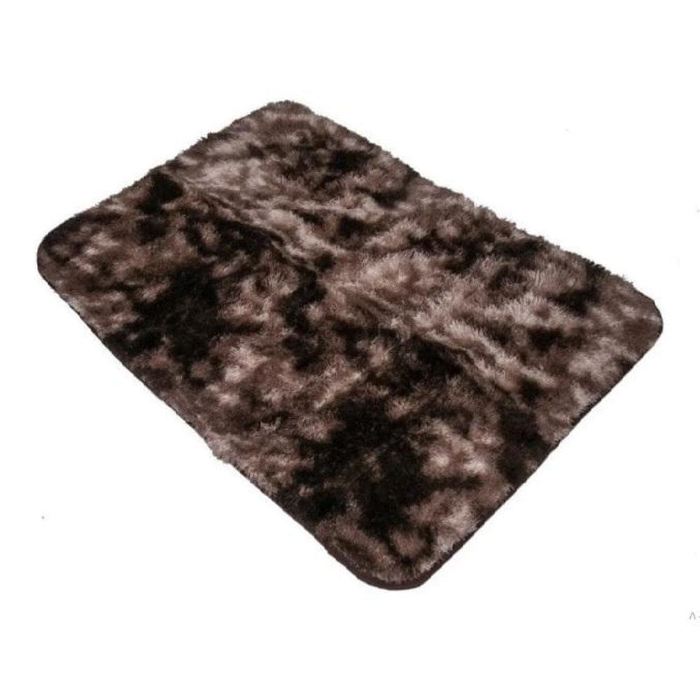 Tapete Passadeira Shaggy Felpudo Tabaco Mesclado 40x60cm