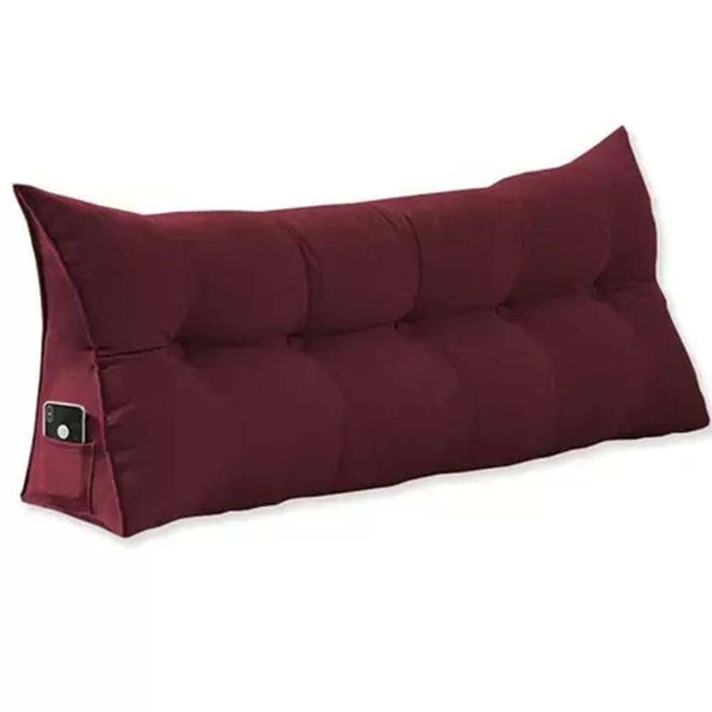 Almofada Para Cabeceira Bruna 1.60cm Suede Bordo