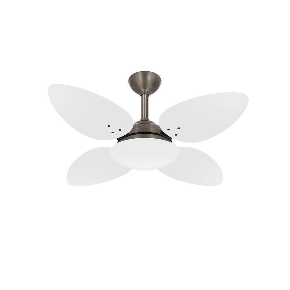 Ventilador Teto Bronze 4 Pás Silencioso Pétalo Ventax 220V