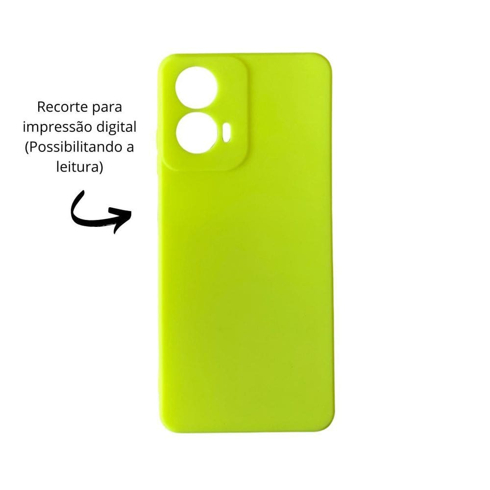 Capa Aveludada Compatível Motorola Moto G04 Recorte Digital