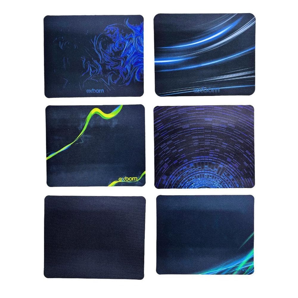 Mouse Pads 180X220X2Mm Com 6 Estampas Exbom Mp-2218E