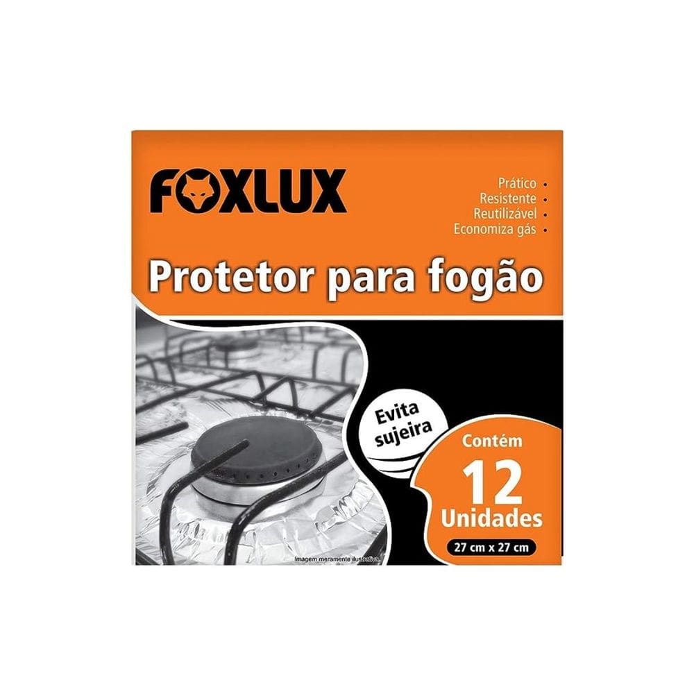 Folha Aluminio Protetor Fogao 27X27 12Pc Foxlux