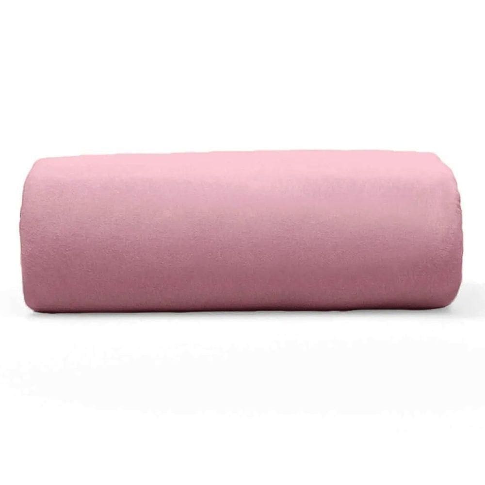 Lençol Buettner Queen Malha 100% Algodão Basic Liso Com Elástico Rose Blush