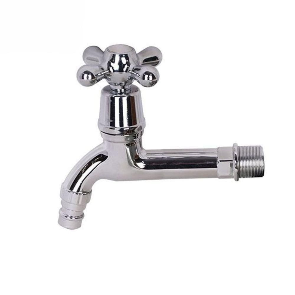 Torneira Longa Pia Tanque Banheiro Pvc Cromada 1/2``
