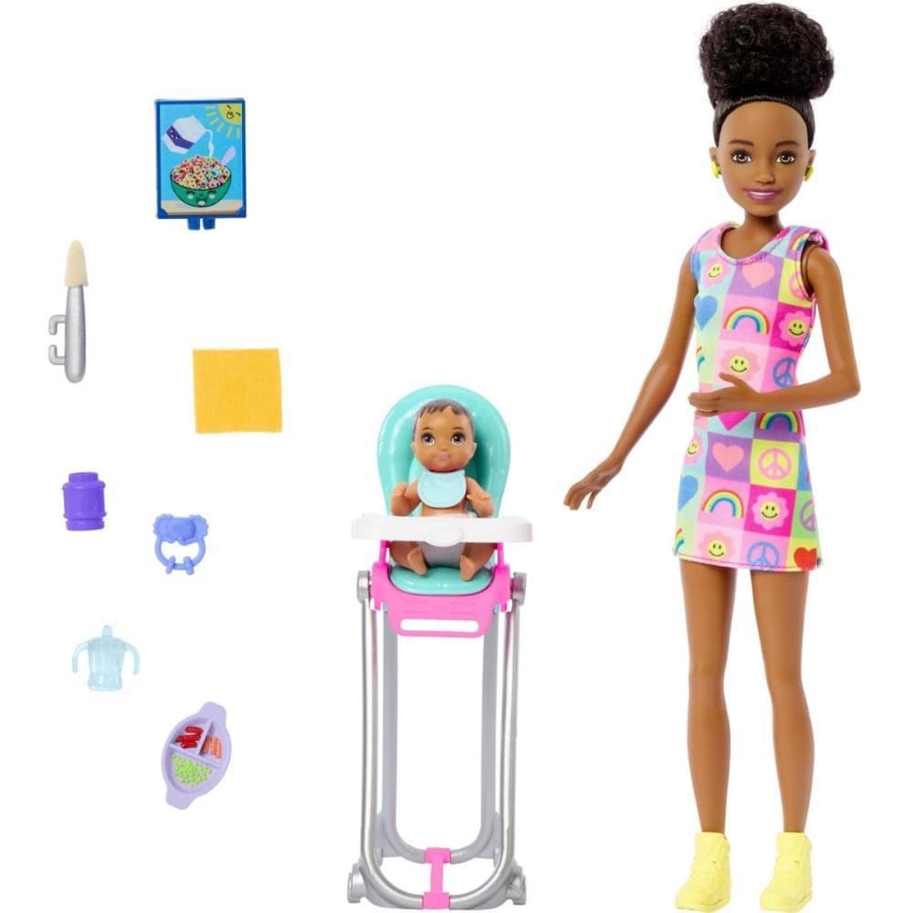 Barbie Family Skipper c/Bebê Vestido Arco Íris - Mattel