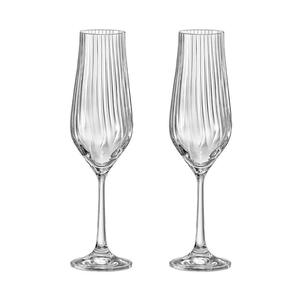 Jogo 2 Taças Cristal Champagne 170 Ml Linha Tulipa Optic