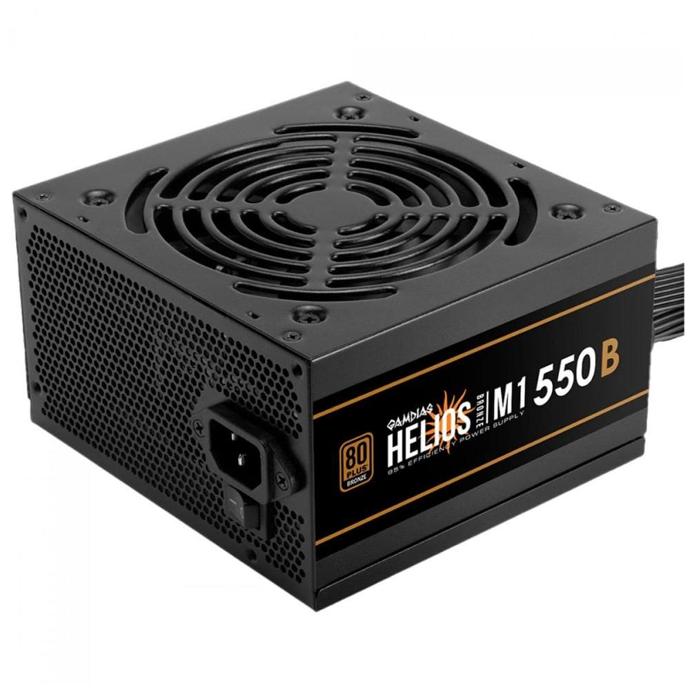 Fonte 550W Gamdias Helios - Cabos Flat - Eficiência 85% - 80 PLUS® Bronze - M1-550B