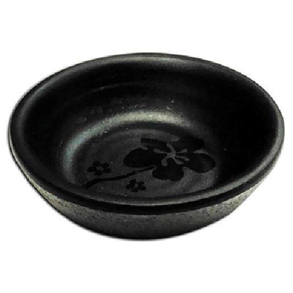 Molheira De Melamina Japonesa Redonda Black Kanpai 7Cm De Ø
