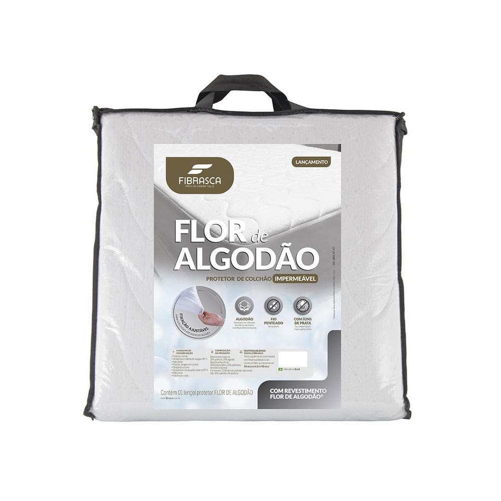 Protetor Colchão Flor De Algodão Impermeavel Solteiro