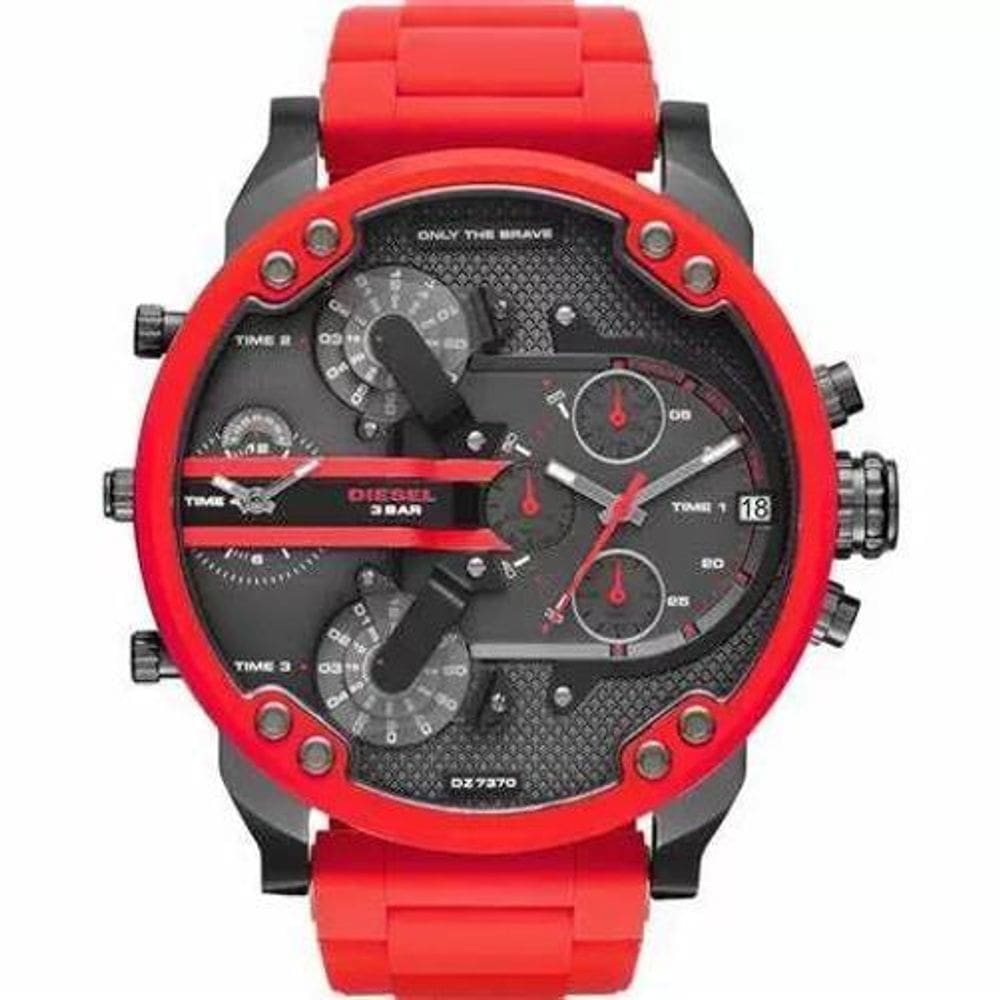 Relógio Masculino Diesel Dz7370 Vermelho  -Jss