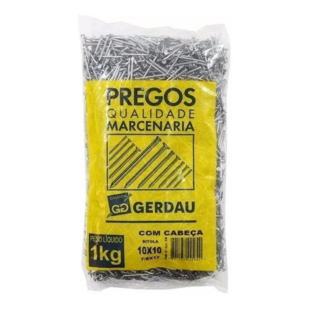 Prego Polido Com Cabeça 14X18 1Kg - Gerdau