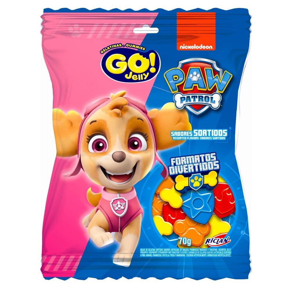 Balas de Gelatina Go! Jelly Patrulha Canina 70g