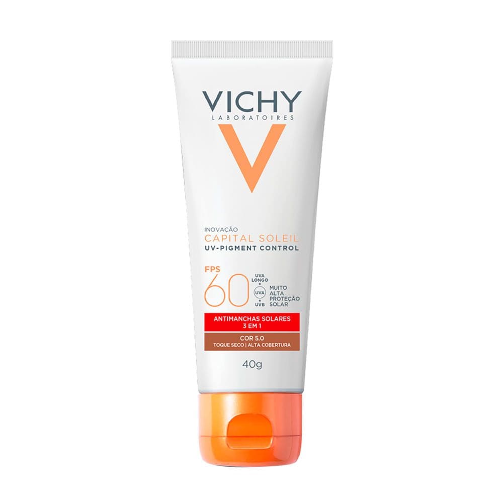 Protetor Solar Vichy Capital Soleil UV-Pigment Control FPS60 Cor 5.0 40g