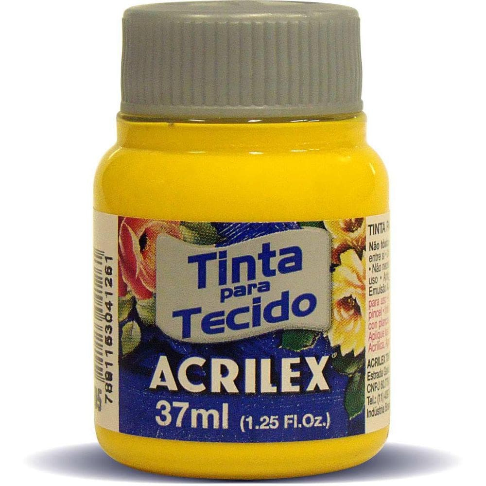 Tinta Tecido Fosca 037Ml Amarelo Ouro