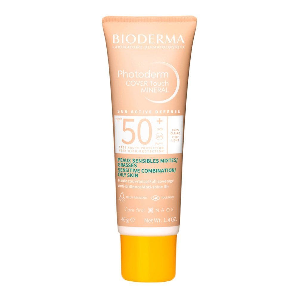 Bioderma Photoderm Cover Touch Mineral FPS 50+ Cor 1.0 Protetor Solar com Cobertura Total 40g