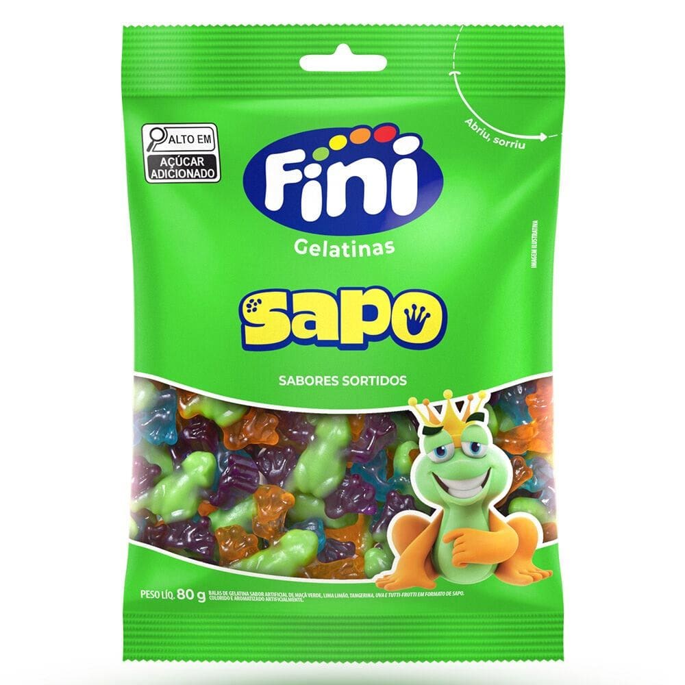 Balas Fini Gelatinas Sapo Sabores 80g