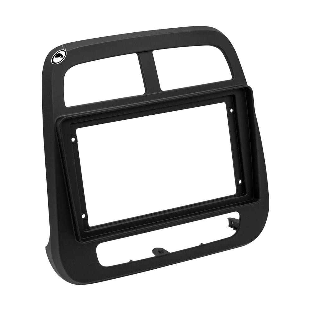 Moldura Painel 2 Din 9" Polegadas Renault Kwid 2017 em Diante Black Piano
