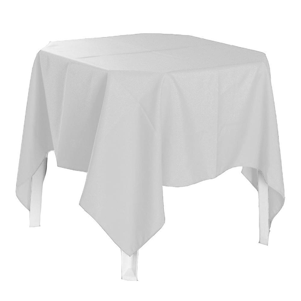 Kit 06 Toalha De Mesa Microfibra Quadrada 1,50x1,50 Branca