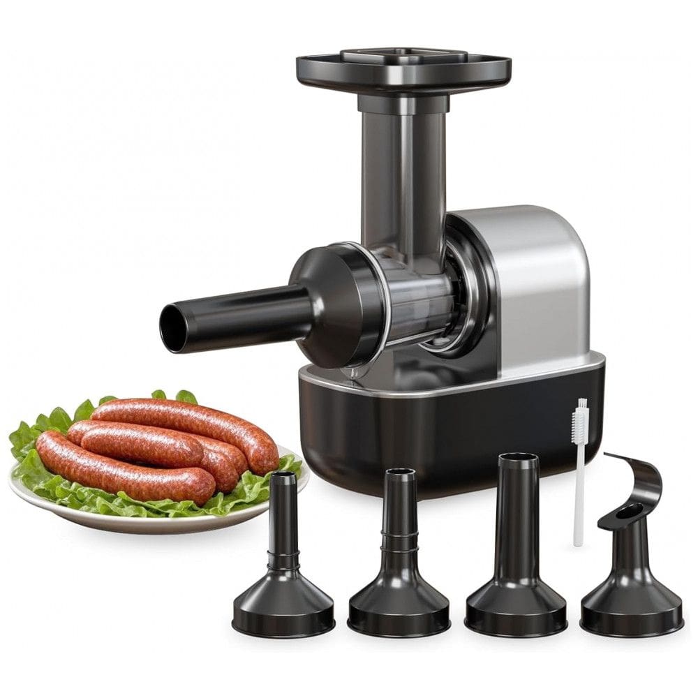 Embutidora Elétrica de Linguiças, Máquina Automática de Encher Carne com 3 Tubos de Enchimento e 1 Tubo para Almôndegas, keerain
