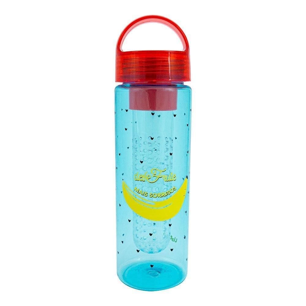 Garrafa Com Infusor Desfrute Azul 700Ml