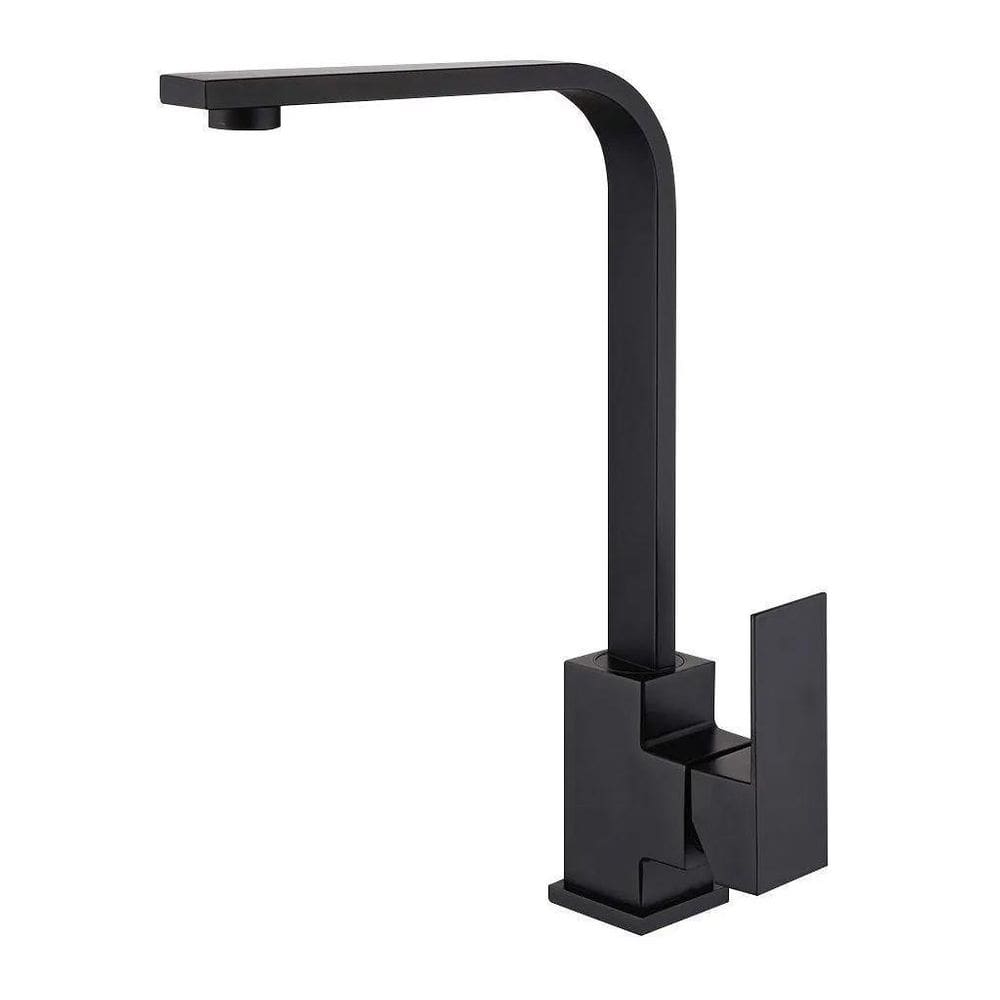 Torneira Luxo Slim Black 360 Bancada 32,5cm Aço Preto