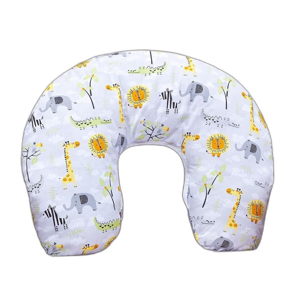 Almofada De Amamentar Safari Cinza Menino Menina